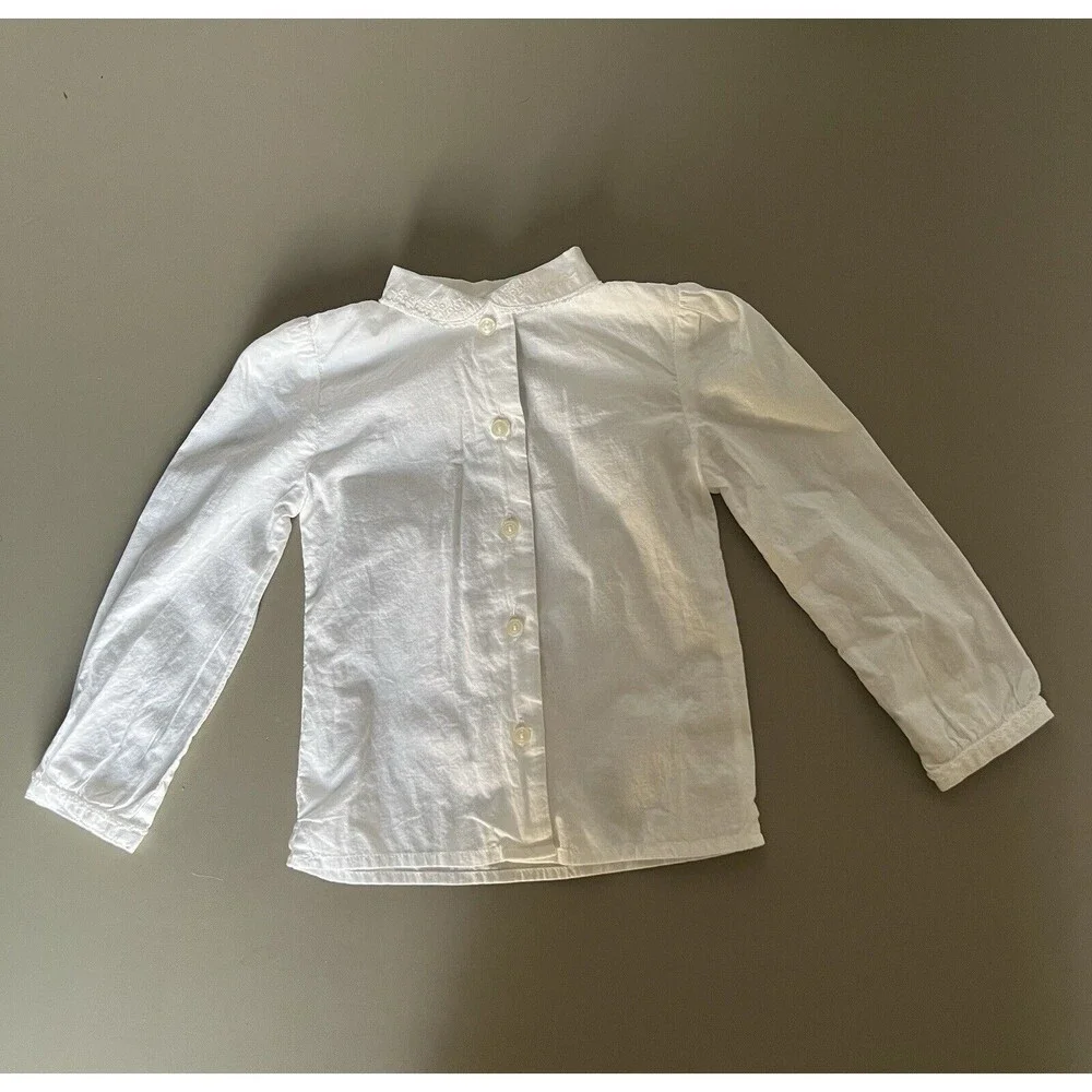 Ralph Lauren White Girls' Button-Front Blouse